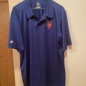 Majestic NY Mets polo shirt (L)